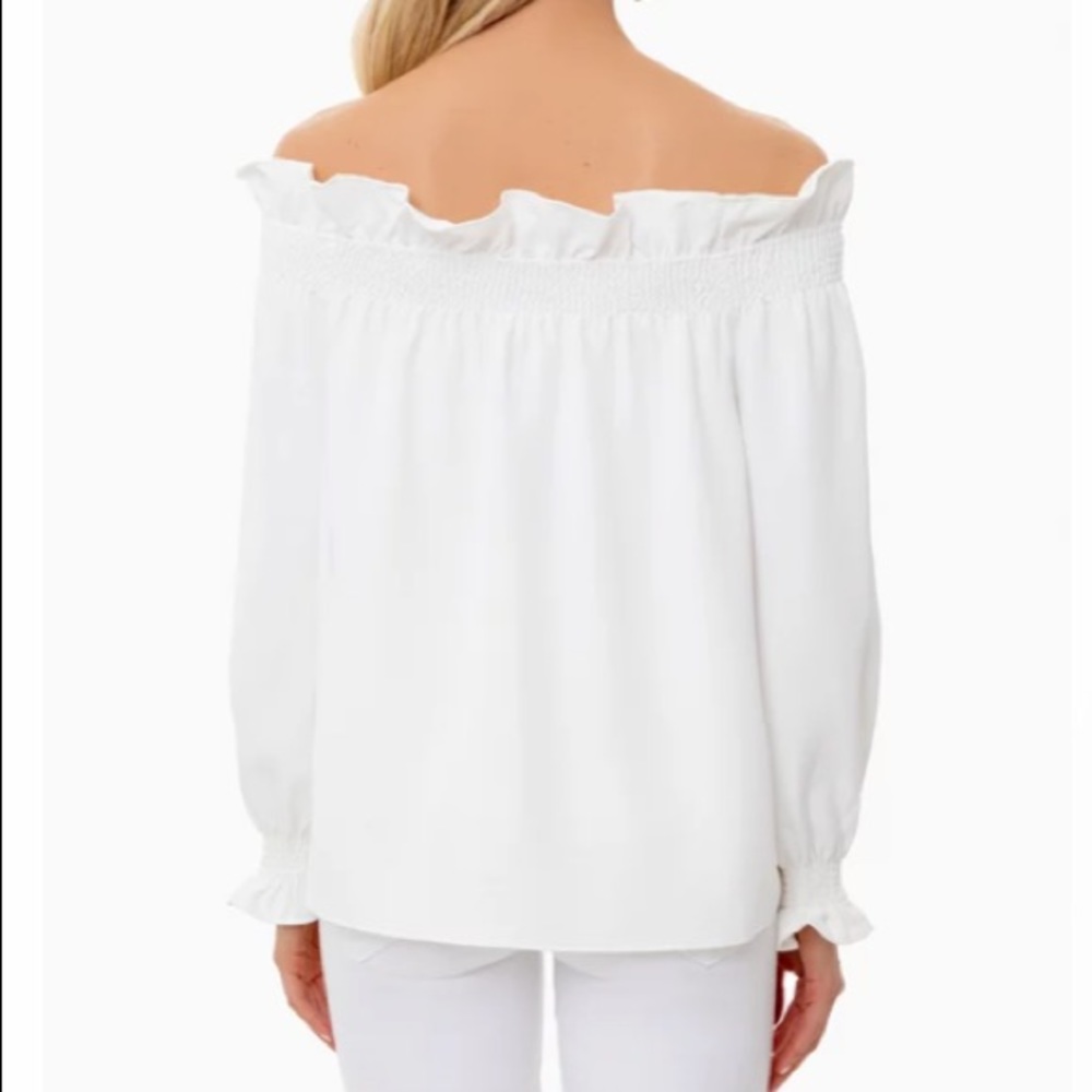 White Off the Shoulder Marguerite Blouse
TUCKERNUCK - Picture 8 of 16